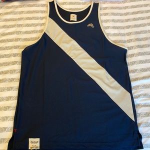Tracksmith Van Cortlandt Singlet (Navy/Ivory) Mens Medium